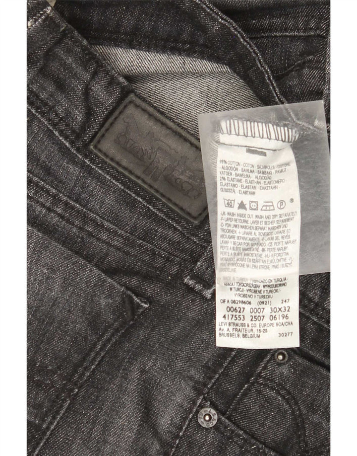 Levi's Damen 627 Straight Jeans W30 L29 Graue Baumwolle