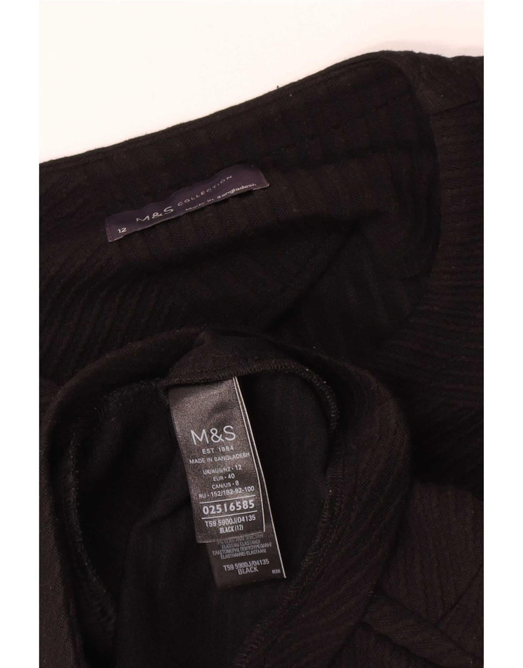 Marks & Spencer Damen-Blazer mit durchgehendem Reißverschluss, UK 12, Mittelschwarz, Polyester