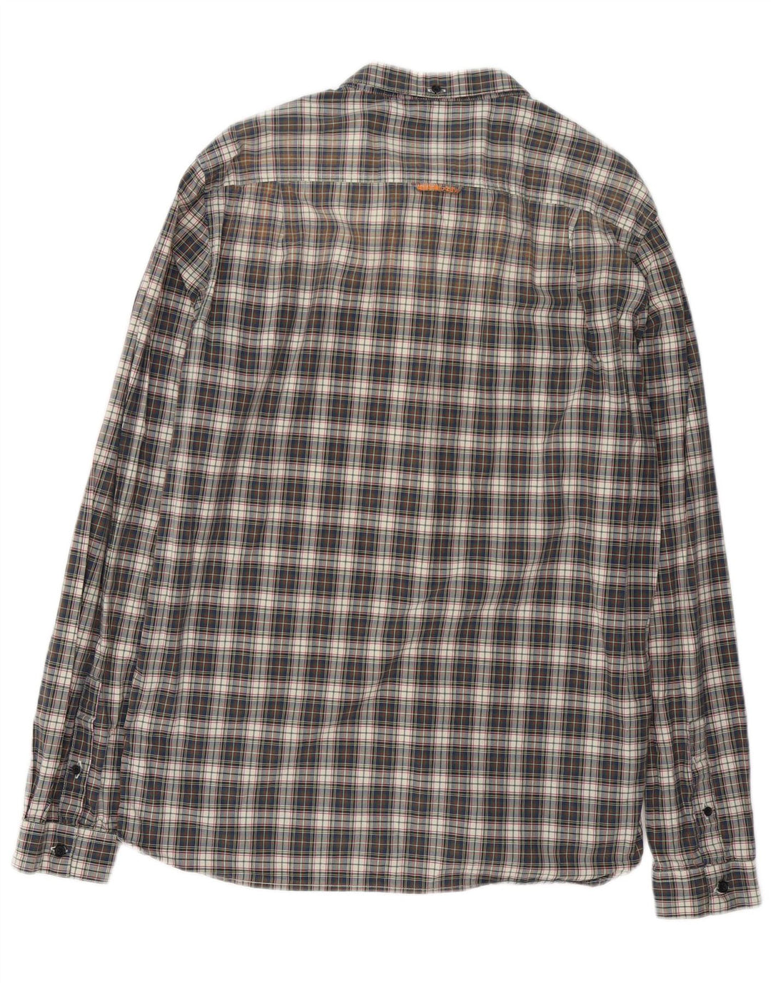 Superdry Herrenhemd 2XL Marineblau kariert Baumwolle