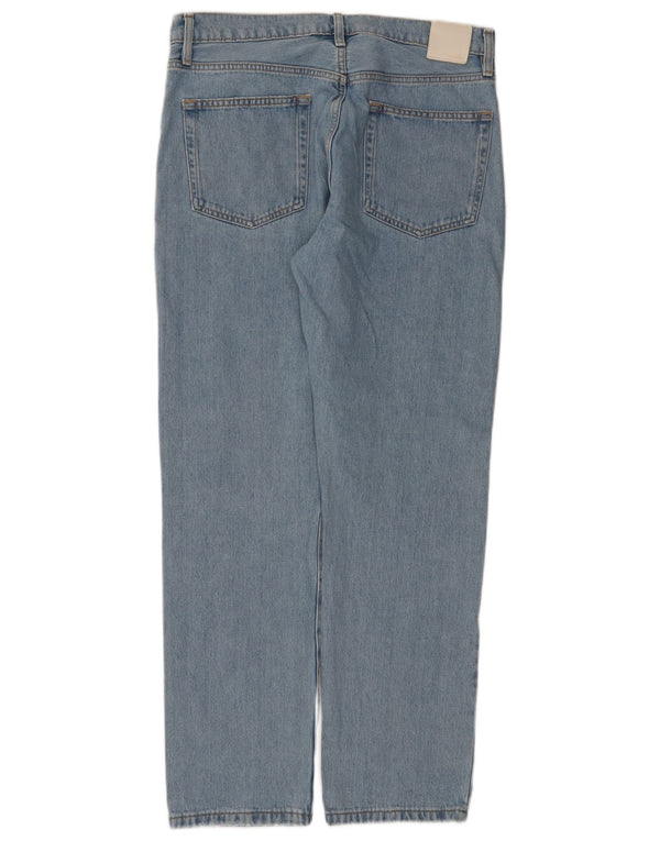 Massimo Dutti Damen High Waist Tapered Jeans EU 44 XL W34 L30 Blaue Baumwolle