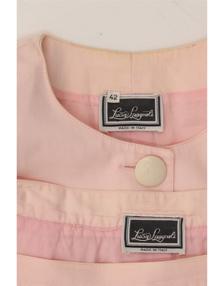 LUISA SPAGNOLI Womens 4 Button 2 Piece Skirt Set IT 42 Medium W28  Pink Vintage Luisa Spagnoli and Second-Hand Luisa Spagnoli from Messina Hembry 