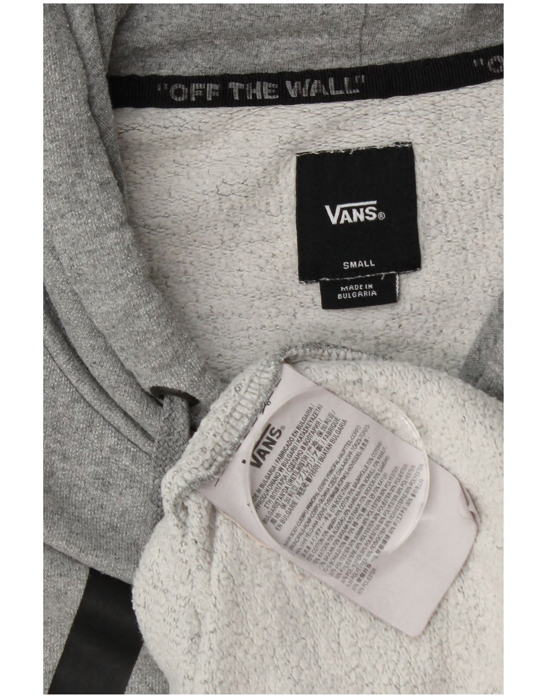Vans Herren-Kapuzenpullover mit Grafik, klein, grau gefleckte Baumwolle