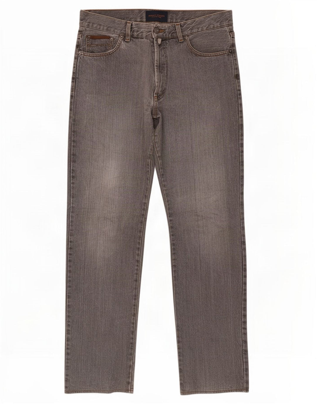 Gant Herren Straight Jeans W32 L36 Graue Baumwolle