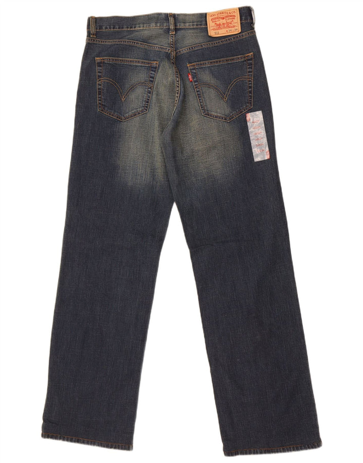 Levi's Herren 511 Slim Jeans W34 L34 Blaue Baumwolle
