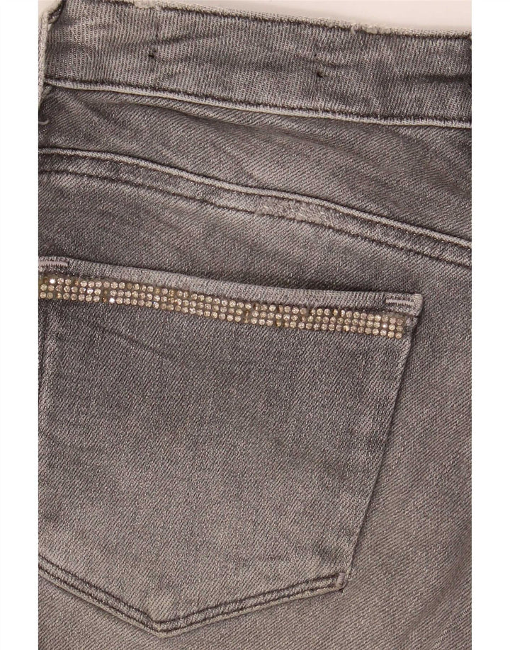 Guess Damen Distressed Jegging Skinny Jeans W26 L28 Grau