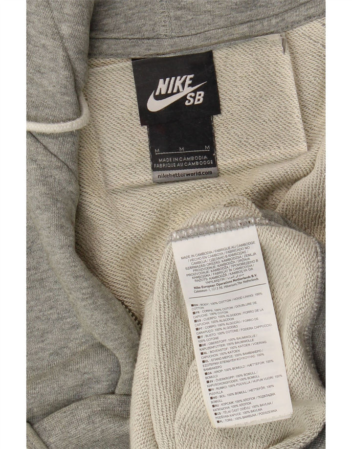 Nike Herren-Kapuzenpullover mit Reißverschluss, mittelgraue Baumwolle