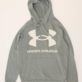 UNDER ARMOUR Mens Graphic Hoodie Jumper Small Grey Cotton Vintage Under Armour and Second-Hand Under Armour from Messina Hembry 