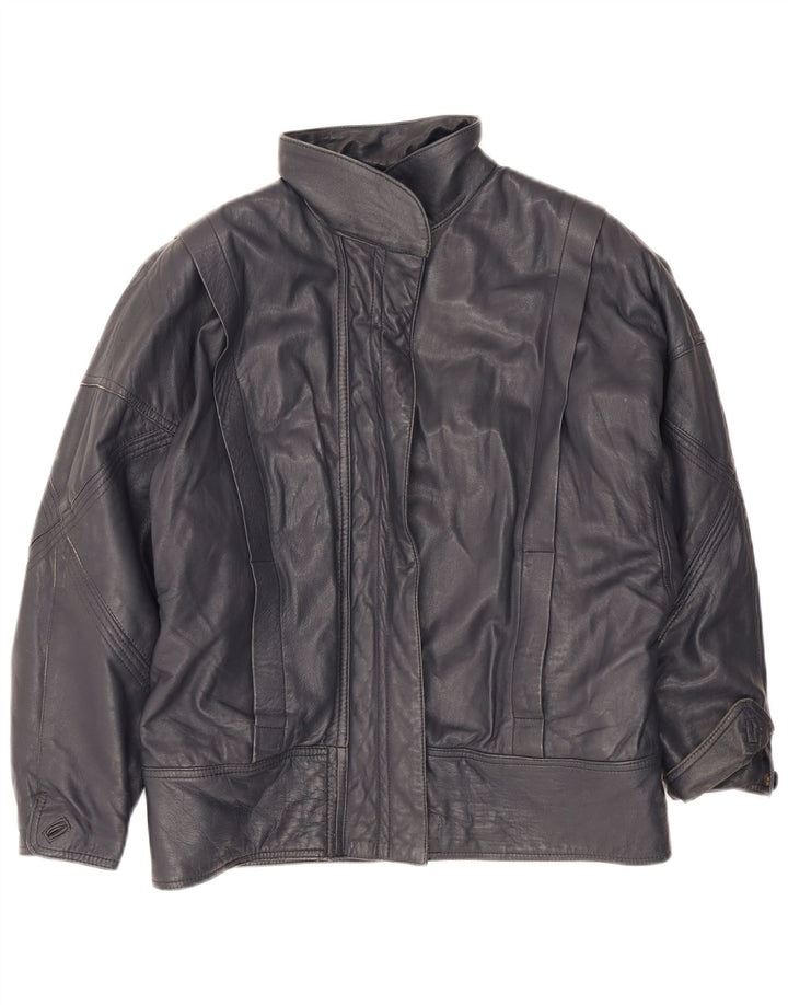 Chevignon Damen Lederjacke UK 16 Large Marineblau
