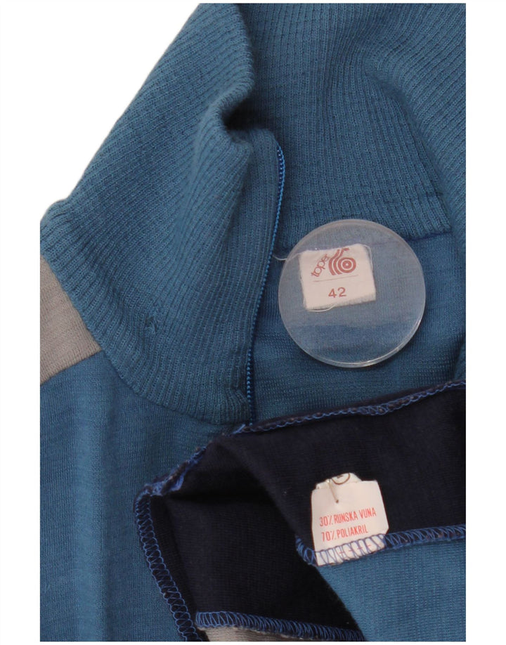Vintage Herren-Trainingsanzug-Top-Jacke UK 42 Large Blue Colourblock