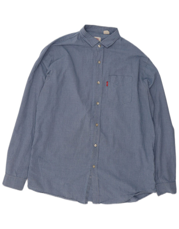 Levi's Mens Shirt XL Blue Gingham Cotton
