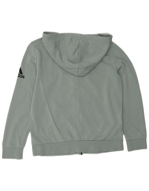 Adidas Damen Zip Hoodie Pullover UK 20/22 XL Grüne Baumwolle