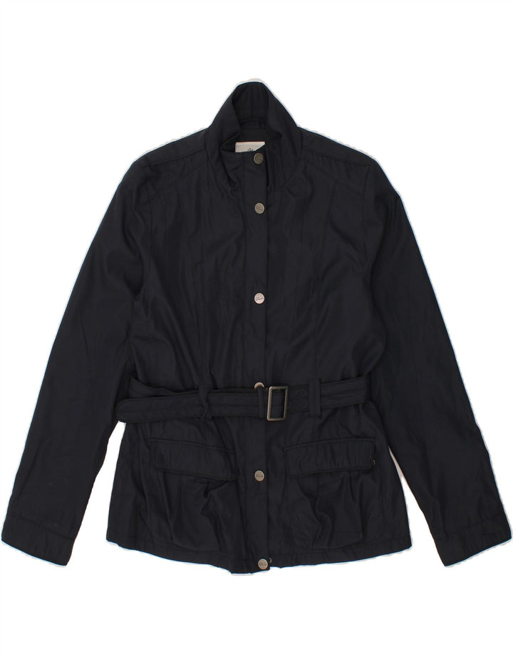 DACK'S Womens Windbreaker Jacket UK 14 Large Navy Blue Polyester Vintage Dack's and Second-Hand Dack's from Messina Hembry 