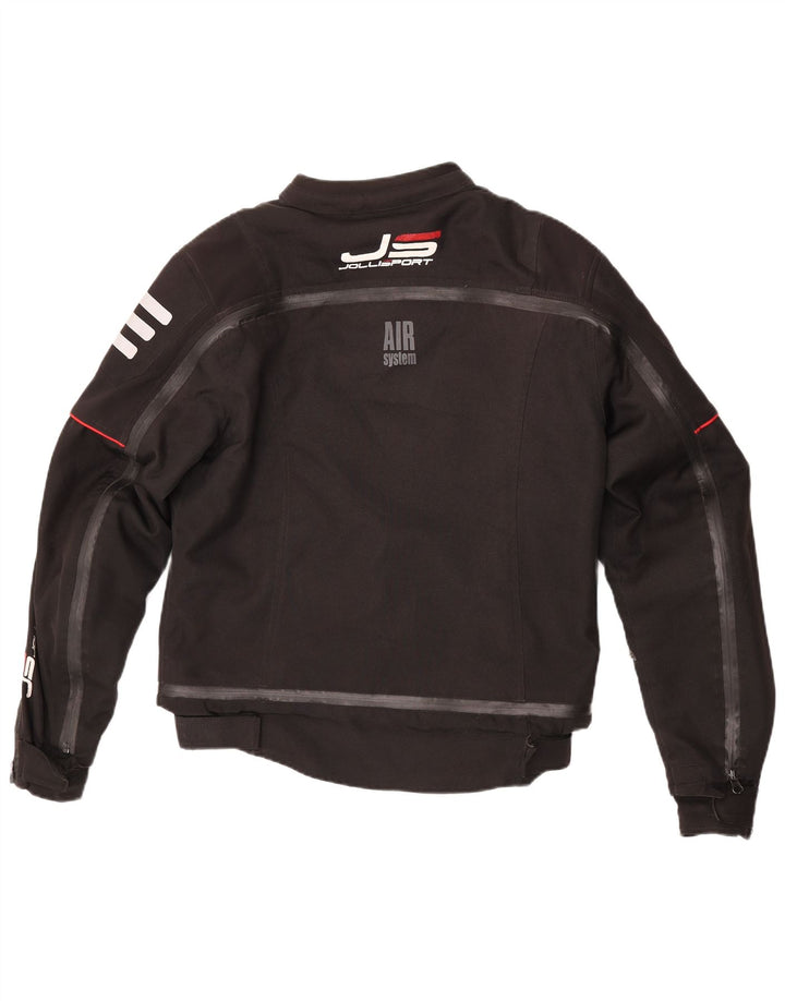 Jollisport Damen Motorrad-Racer-Jacke UK 16 Large Schwarz Polyester