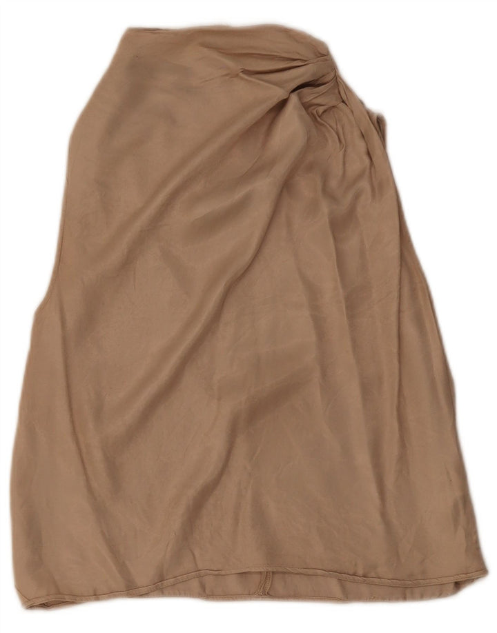 ZARA Damen ärmelloses Blusenoberteil UK 10 Small Beige Viskose
