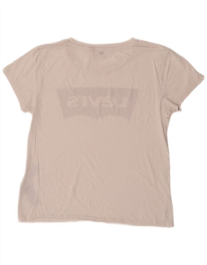 Levi's Herren-T-Shirt mit Grafik, Größe L, aus weißer Baumwolle