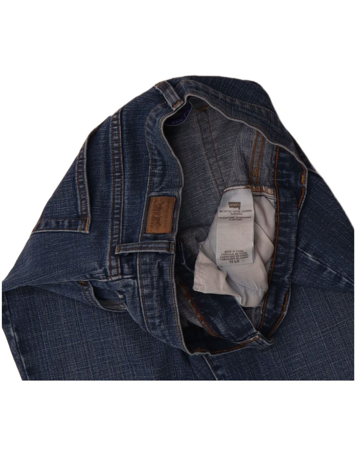 LEVI'S Damen 515 Bootcut Jeans US 10 Large W30 L32 Blaue Baumwolle