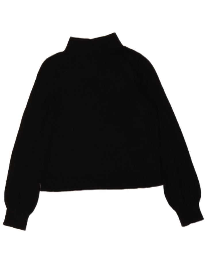 Topshop Damen Crop Rollkragenpullover Pullover UK 8 Small Schwarz