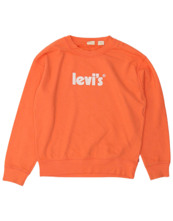 Levi's Herren Graphic Loose Fit Sweatshirt Pullover XS Orange Baumwolle