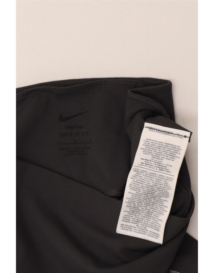 NIKE Damen Graphic Leggings UK 16 Large Grau Polyester