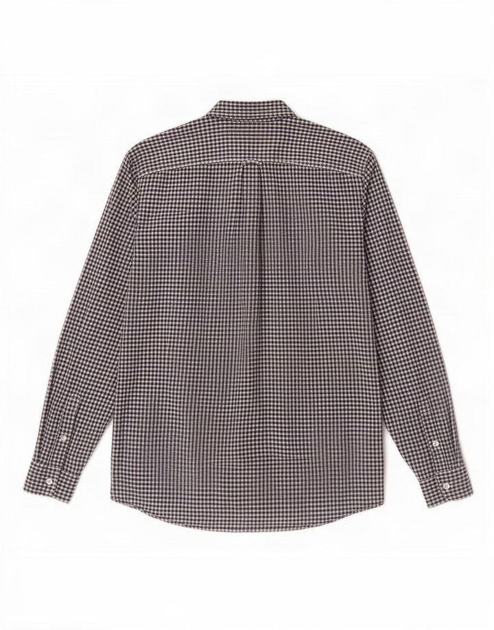 Timberland Herren-Hemd mit normaler Passform, mittelschwarz, Gingham-Baumwolle