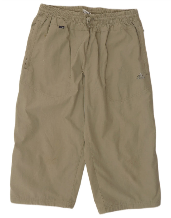 Adidas Herren Capri-Trainingshose, Größe S, Khaki, Polyester
