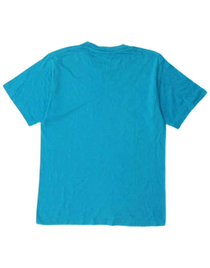 Champion Herren-T-Shirt mit Grafik, mittelblaue Baumwolle
