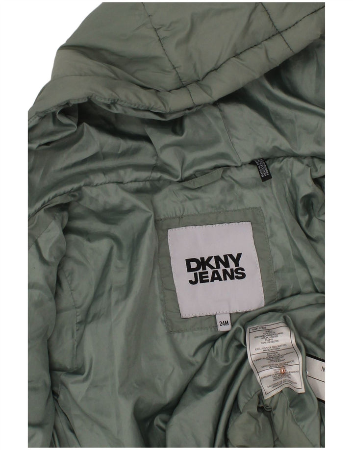 DKNY Baby-Mädchen-Kapuzenjacke, 18–24 Monate, grünes Nylon