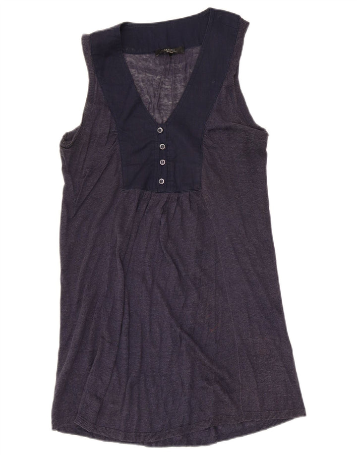 Max Mara Damen Wochenendweste Top UK 8 Small Marineblau