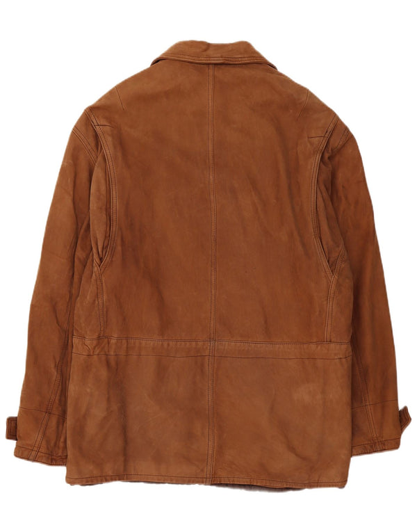 VINTAGE Herren Ledermantel UK 42 XL Braun