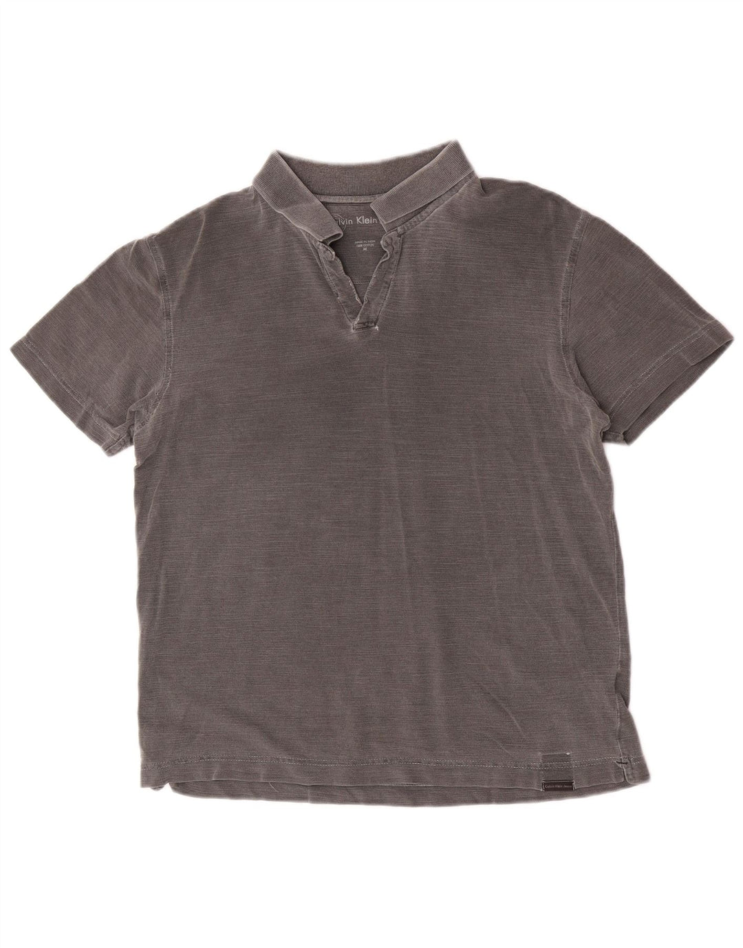 Calvin Klein Jeans Herren-Poloshirt aus mittelgrauer Baumwolle