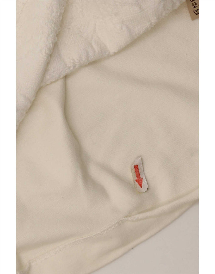 Massimo Dutti Damen Übergroßes Crop-Blusenoberteil UK 6 XS Weiß geblümt