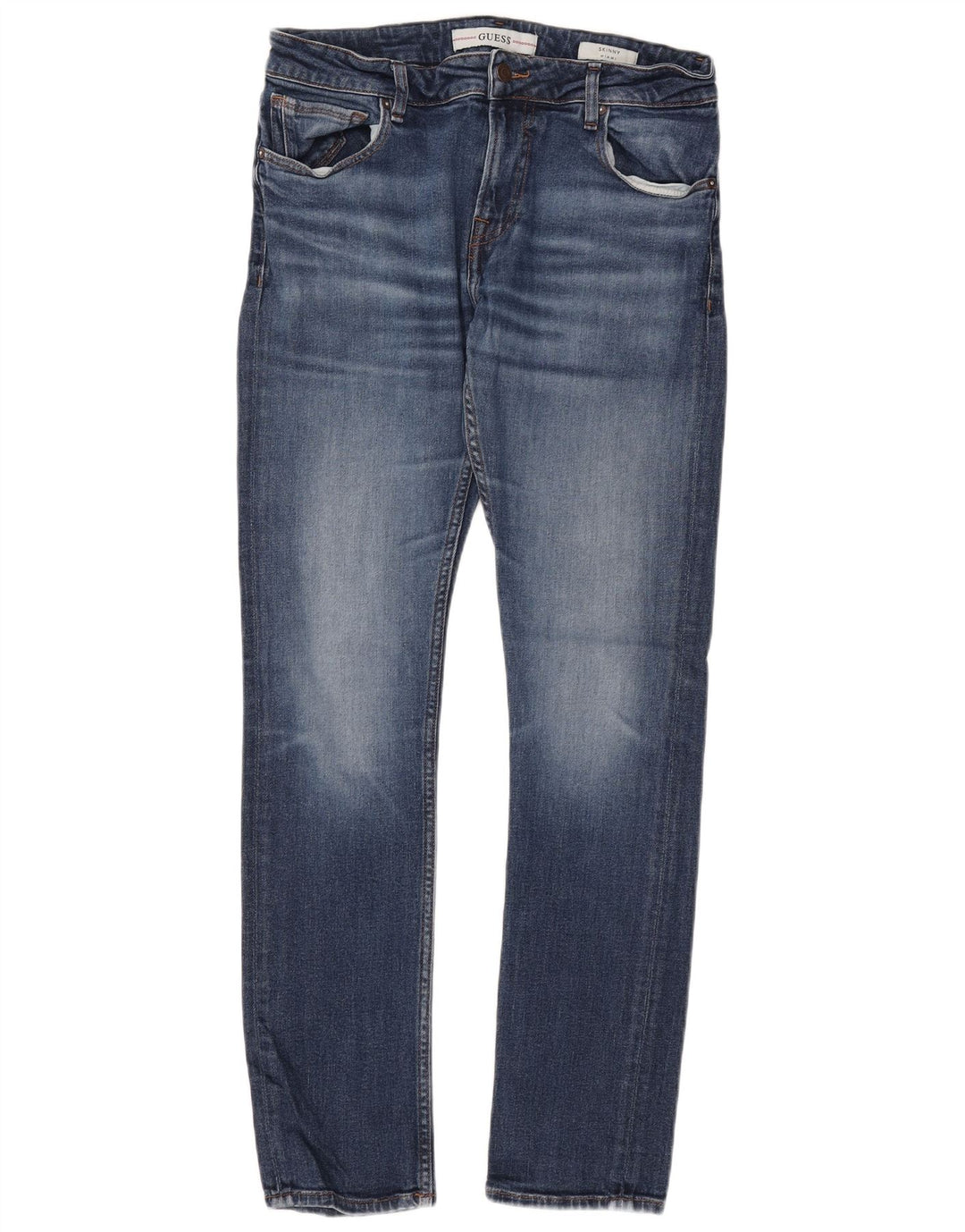 GUESS Damen Miami Skinny Jeans W34 L31 Blaue Baumwolle