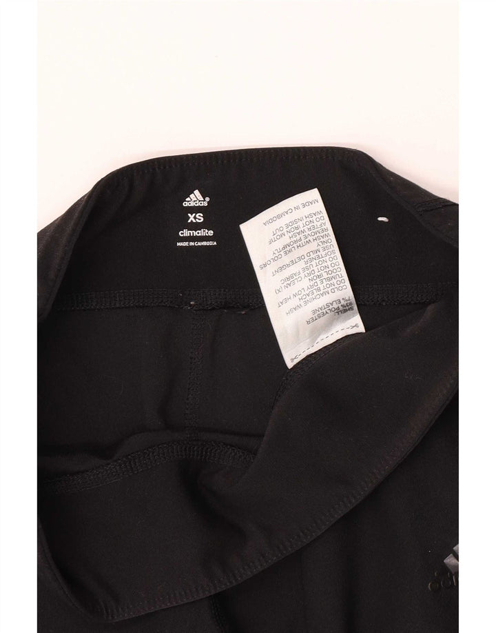 Adidas Damen Climalite Leggings UK 4 XS Schwarz Polyester