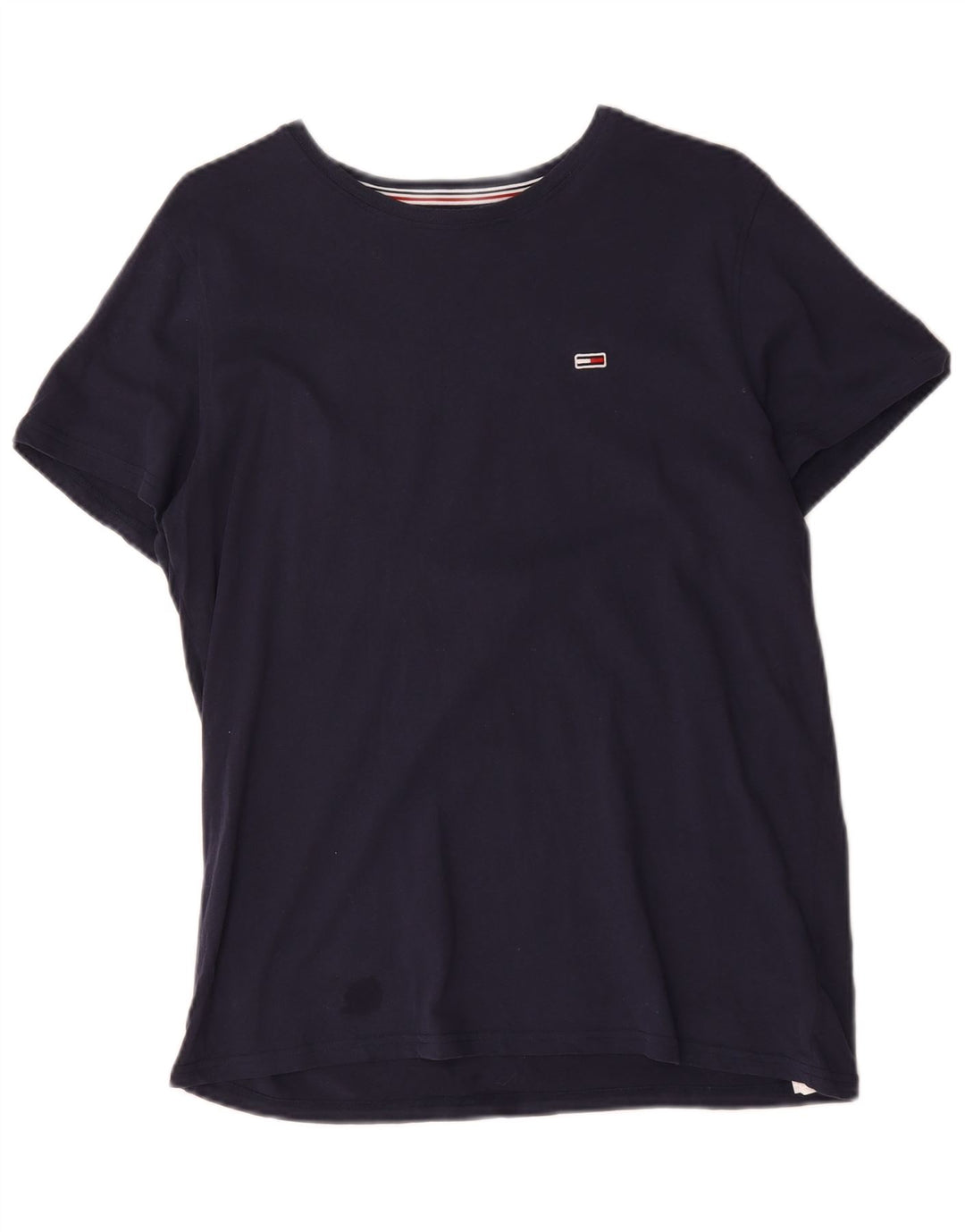 Tommy Hilfiger Herren-T-Shirt-Oberteil aus Baumwolle in mittlerem Marineblau