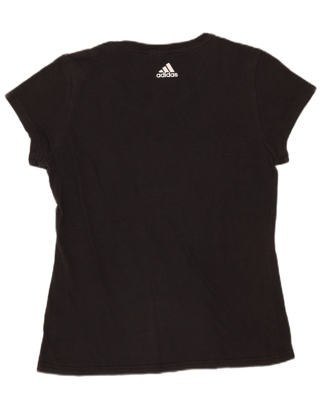 Adidas Damen Graphic T-Shirt Top UK 12 Medium Schwarz