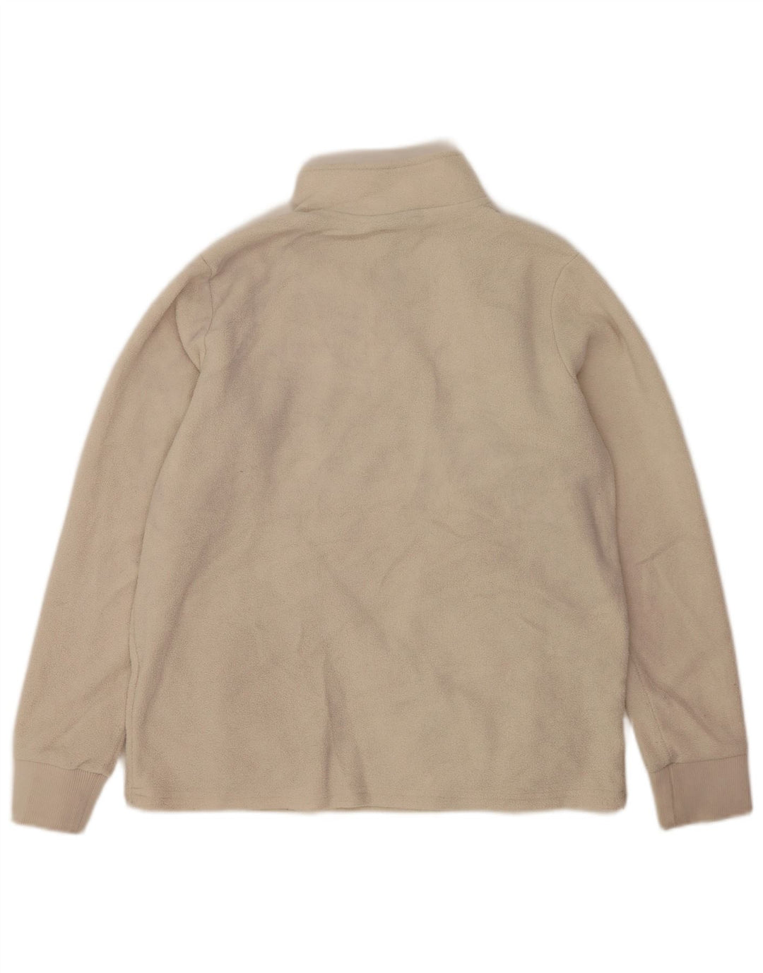 Nautica Herren-Fleecepullover mit grafischem Reißverschluss am Hals, mittleres cremefarbenes Polyester