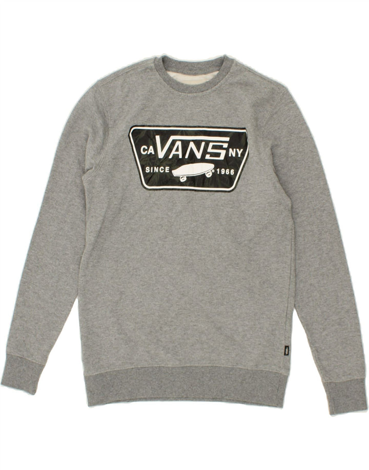 VANS Mens Graphic Sweatshirt Jumper XS Grey Cotton Vintage Vans and Second-Hand Vans from Messina Hembry 
