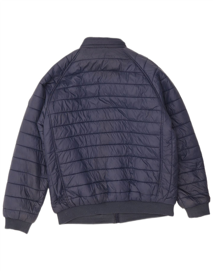 U.S. Polo Assn. Wattierte Herrenjacke UK 38 Medium Marineblaues Nylon