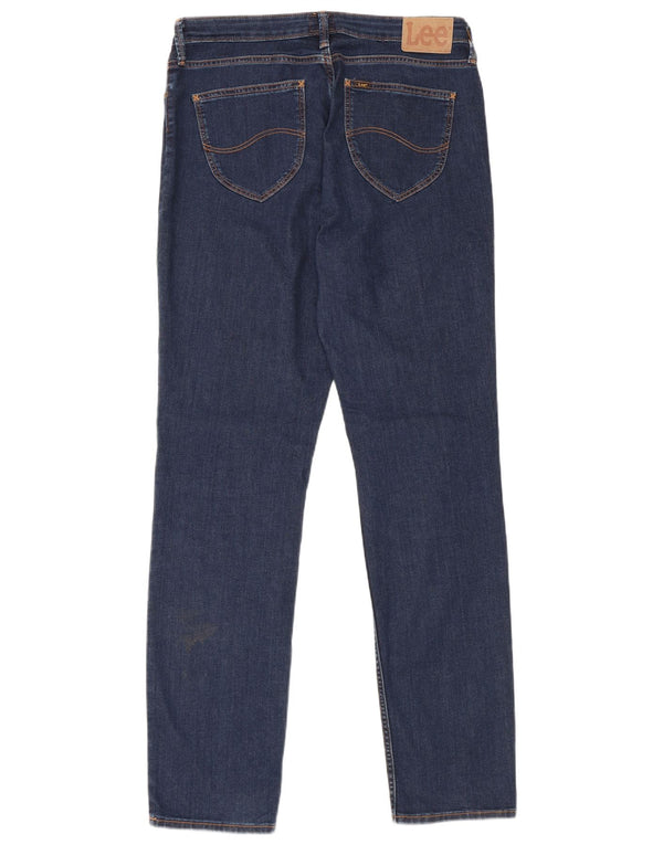 Lee Damen Marion Straight Jeans W32 L33 Marineblaue Baumwolle