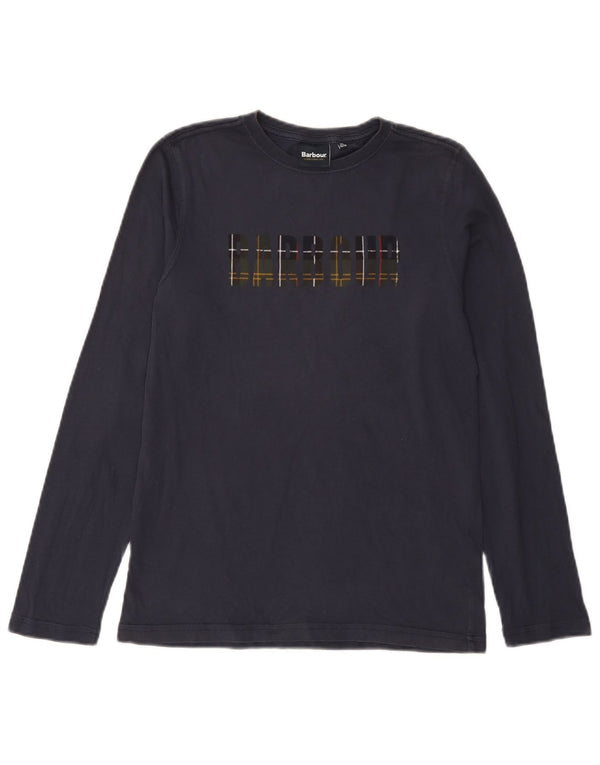 Barbour Langarmshirt mit Grafik für Jungen, 12–13 Jahre, XL, Marineblau, Baumwolle