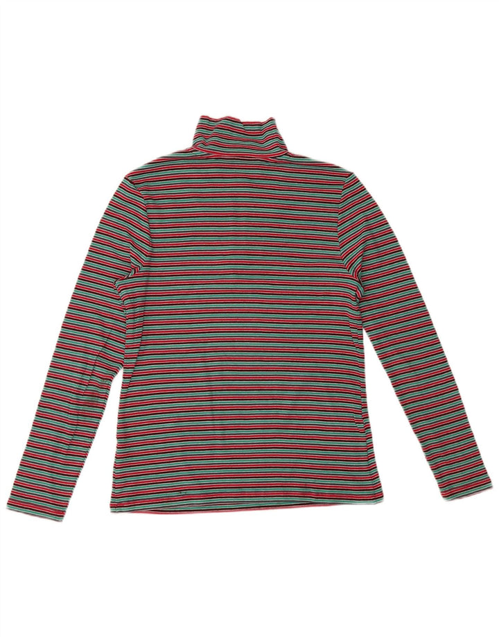 Marks & Spencer Damen Top Langarm UK 14 Medium Mehrfarbig gestreift