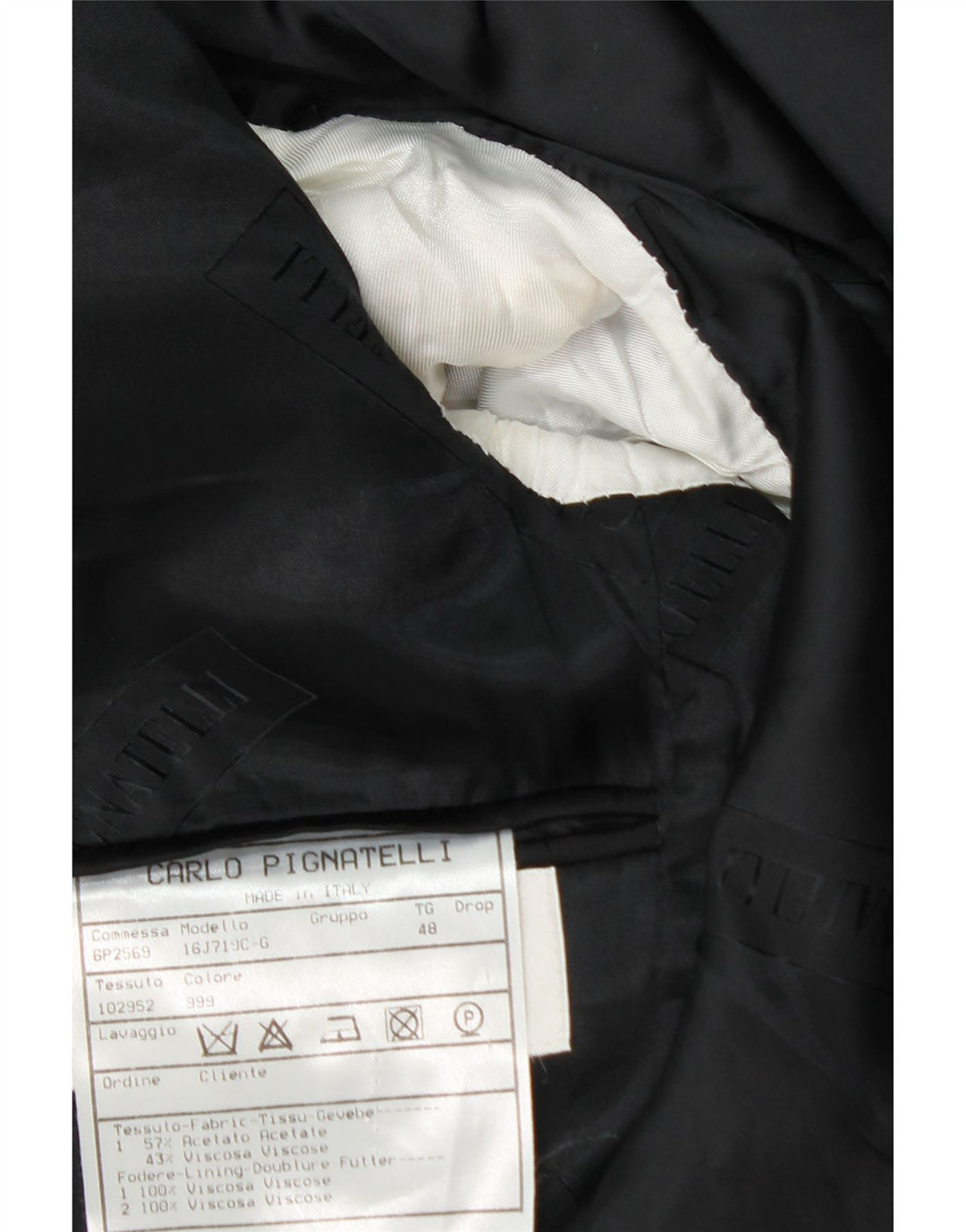 CARLO PIGNATELLI Mens 1 Button Blazer Jacket IT 48 Medium Black Striped Vintage Carlo Pignatelli and Second-Hand Carlo Pignatelli from Messina Hembry 