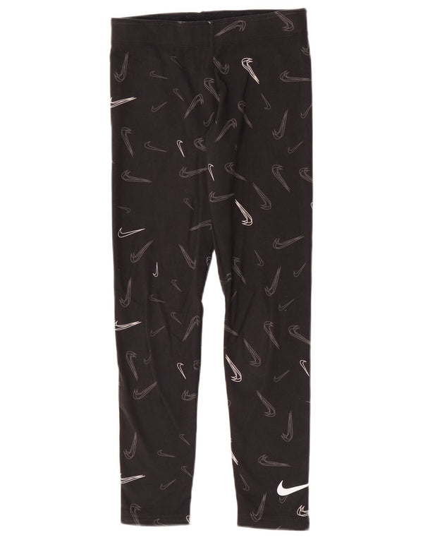 Nike Mädchen-Grafik-Leggings, 13–14 Jahre, XL, schwarze Baumwolle