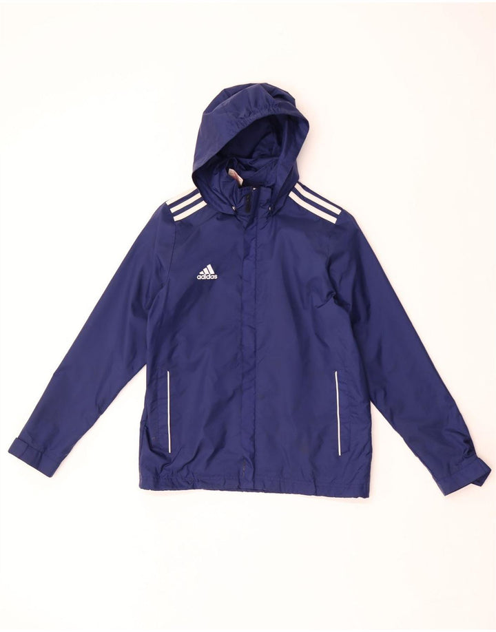 Adidas Regenjacke mit Kapuze für Jungen, 11–12 Jahre, marineblaues Nylon