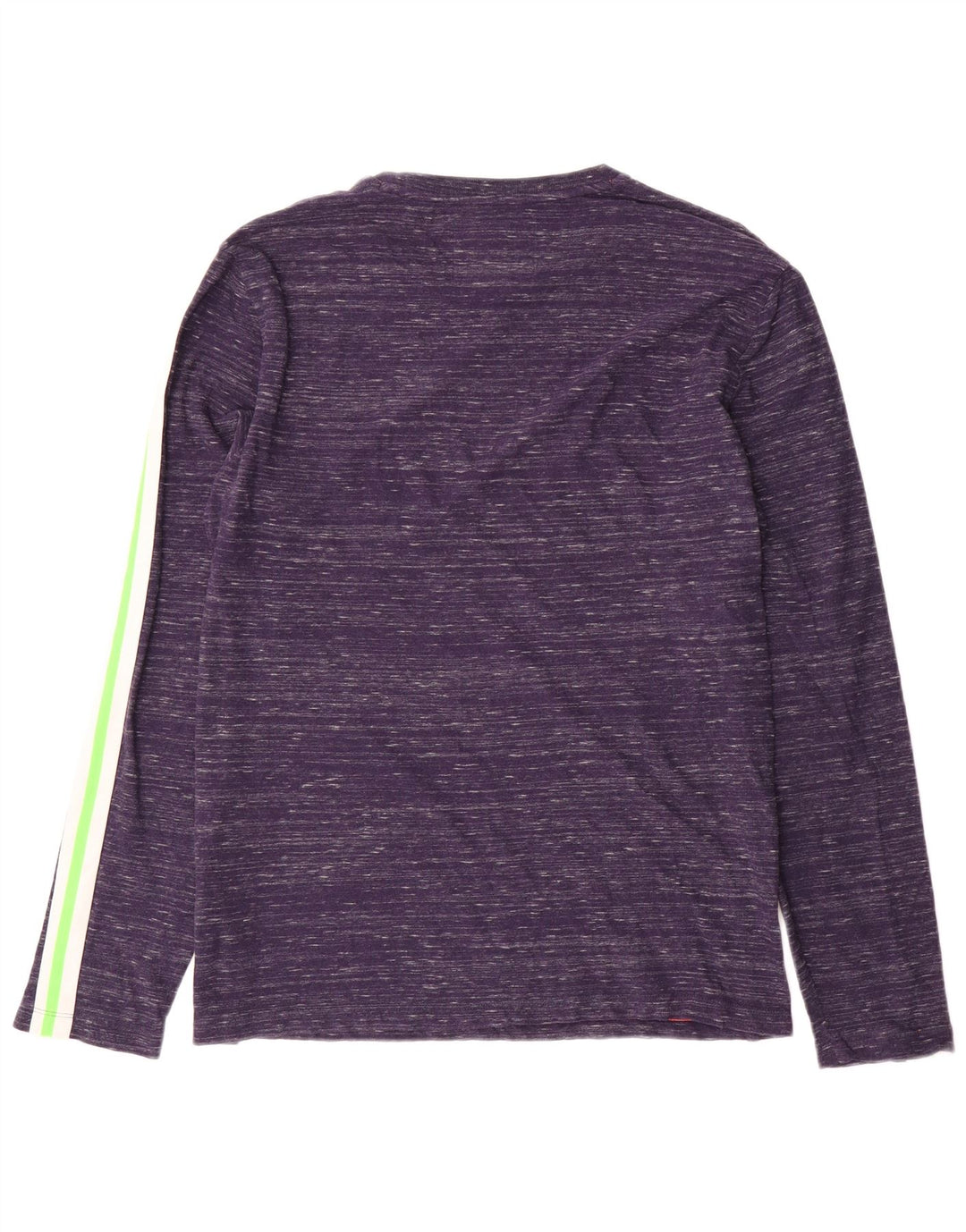 Superdry Herren-Oberteil mit langen Ärmeln, groß, marineblau gesprenkelte Baumwolle