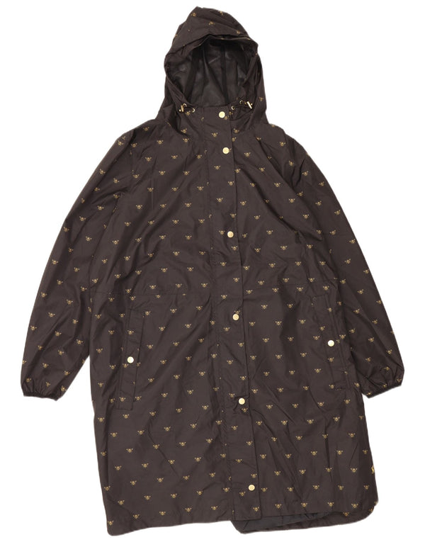Joules Damen-Regenmantel mit Kapuze, UK 20 2XL, schwarzes Polyester