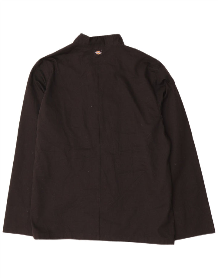Dickies Damen Zweireihige Jacke UK 14 Mittelschwarze Baumwolle