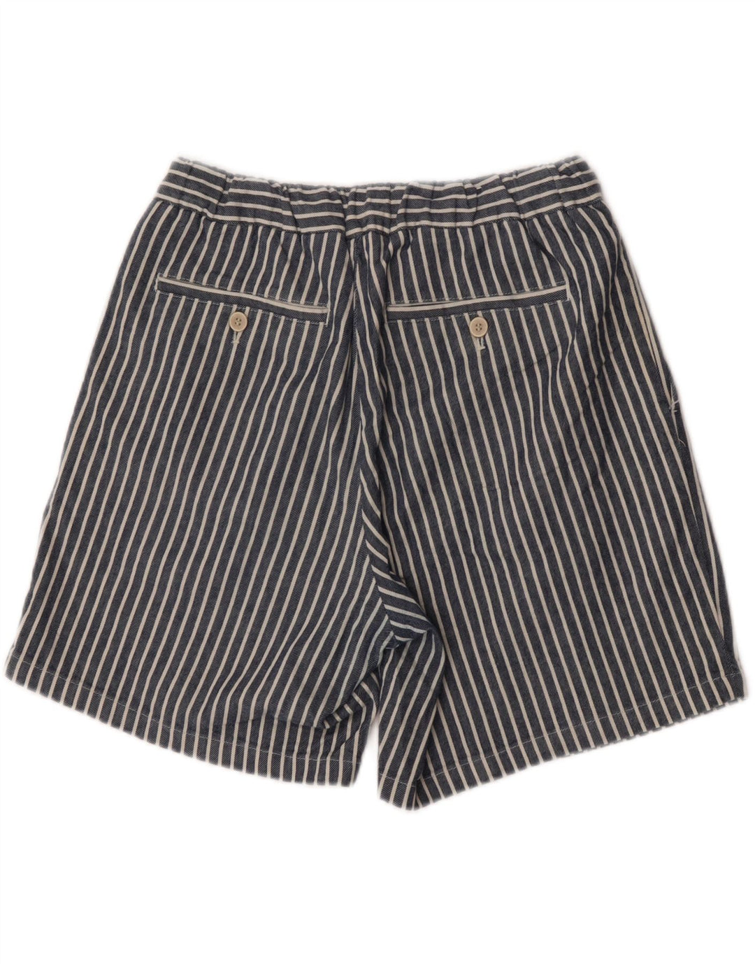 Zara Herren Sportshorts Mittel Marineblau gestreift