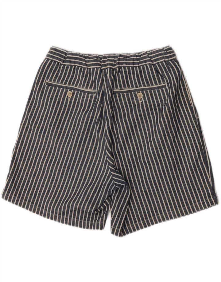 Zara Herren Sportshorts Mittel Marineblau gestreift