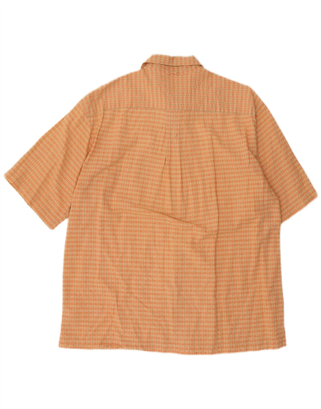 Timberland Herren-Kurzarmhemd aus mitteloranger Karo-Baumwolle